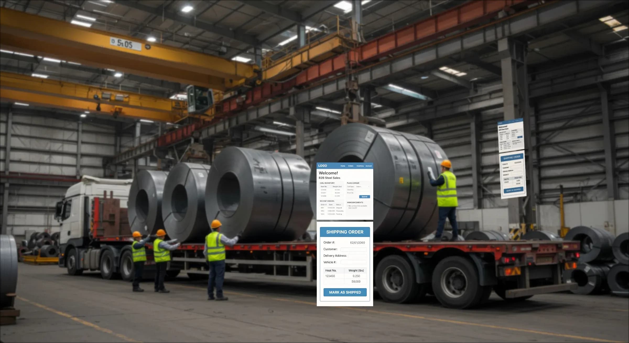 B2B Steel Sales Warehouse